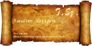 Tandler Szilárd névjegykártya