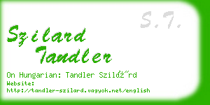 szilard tandler business card
